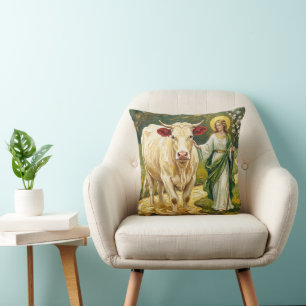 St. Brigid & The White Cow (Imbolc) Cushion