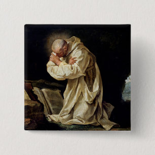 St. Bruno Praying in the Desert, 1763 15 Cm Square Badge
