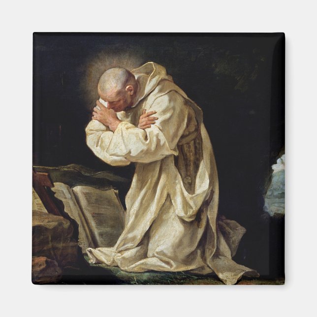 St. Bruno  Praying in the Desert, 1763 Magnet (Front)