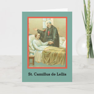 St. Camillus Comforting an Invalid (M 021) Blank Card