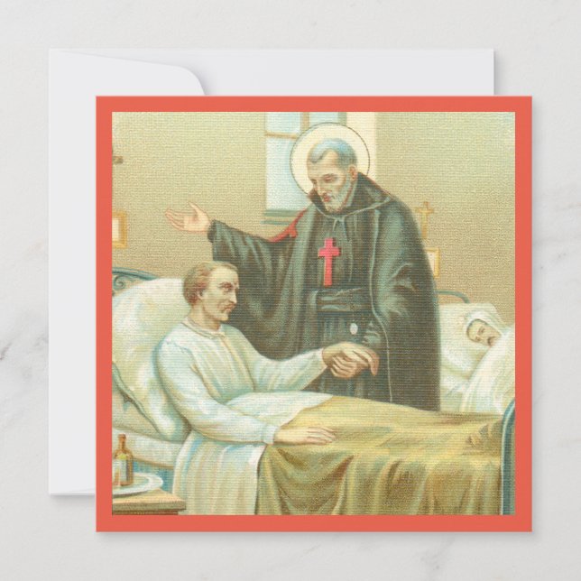 St. Camillus Comforting an Invalid (M 021) Card (Front)