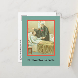 St. Camillus Comforting an Invalid (M 021) Postcard