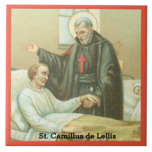 St. Camillus Comforting an Invalid (M 021) Tile