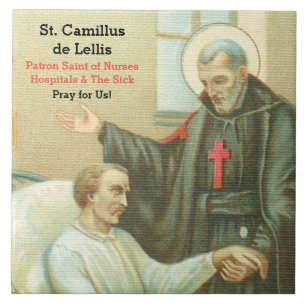St. Camillus Comforting an Invalid (M 021) Tile