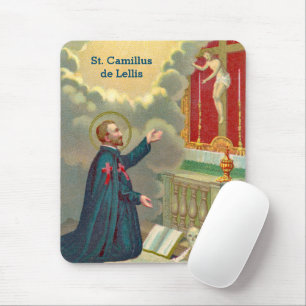 St. Camillus Praying Before a Crucifix (M 020) Mouse Pad
