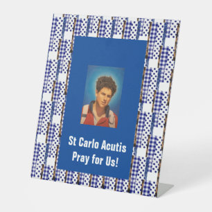 St Carlo Acutis Card Pedestal Sign