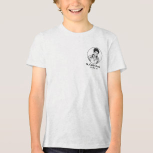 St. Carlo Acutis Religious Icon & Sketch Design  Tri-Blend Shirt