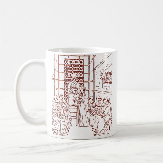 St Catherine Disputing with Scholars by Masolino Coffee Mug (Left)