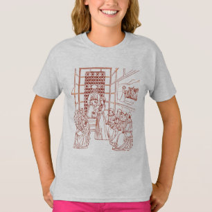 St Catherine Disputing with Scholars by Masolino T-Shirt