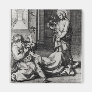 St. Catherine Exorcising a Demon from a Woman Magnet