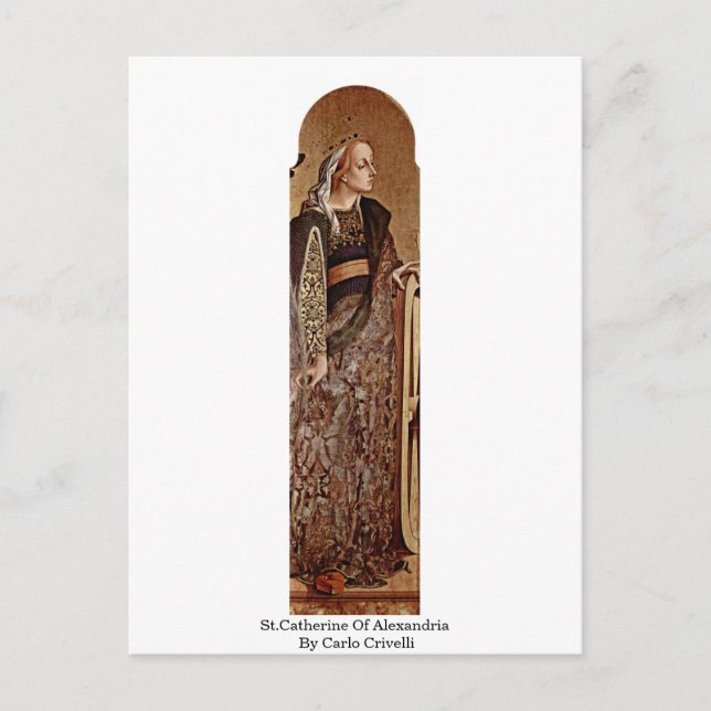 St.Catherine Of Alexandria By Carlo Crivelli Postcard (Front)