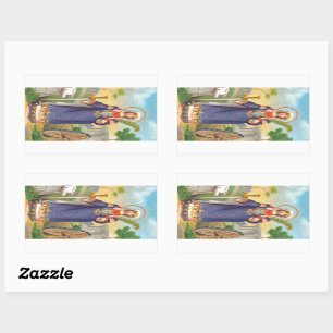 St. Catherine of Alexandria in Egyptian Dress Rectangular Sticker