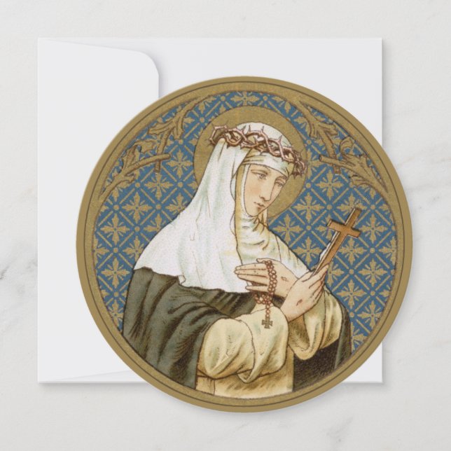 St. Catherine of Siena (BK 19) Blank Greeting Card (Front)