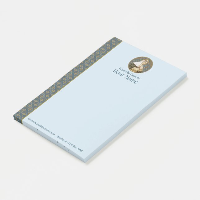 St. Catherine of Siena (BK 19) (Style 1) 4"x6" Post-it Notes (Angled)