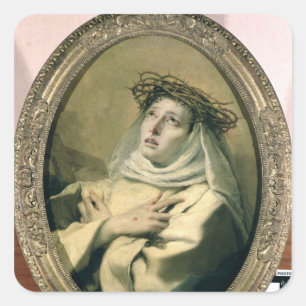 St. Catherine of Siena , c.1746 Square Sticker