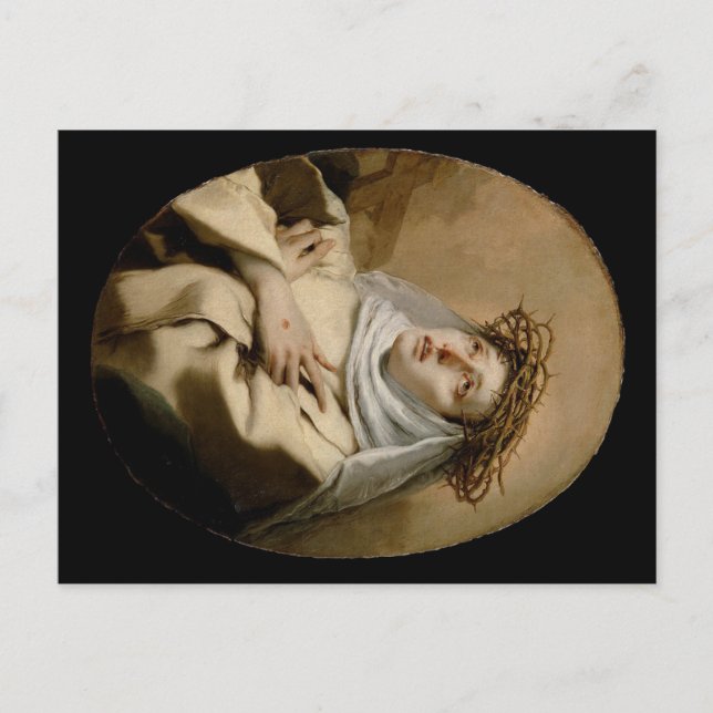 St. Catherine of Siena Hl. Katharina Siena Tiepolo Postcard (Front)