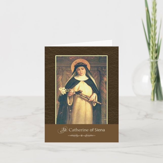 St. Catherine of Siena Pray For Us Card (Front)