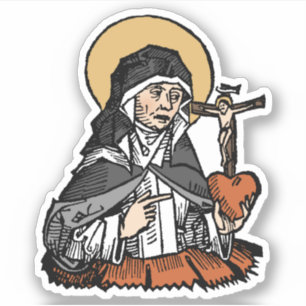 St. Catherine of Siena with Crucifix-Topped Heart 