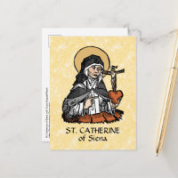 St. Catherine of Siena with Crucifix-Topped Heart