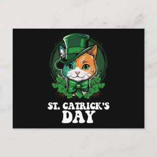 St Catricks Day Cat Lovers St Patrick's Day Postcard