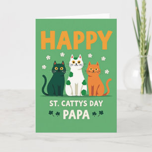 St Cattys Day Faux Gold Foil Card