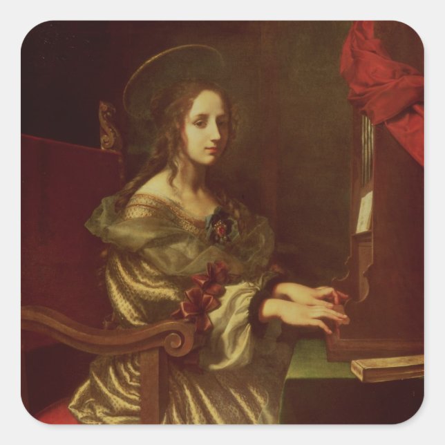 St. Cecilia 2 Square Sticker (Front)