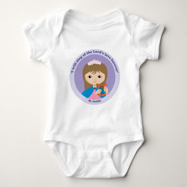 St. Cecilia Baby Bodysuit (Front)