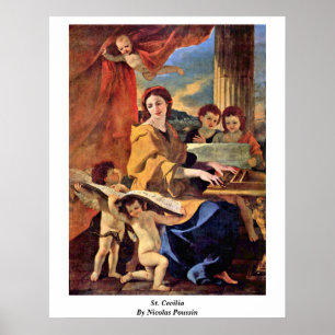St. Cecilia By Nicolas Poussin Poster