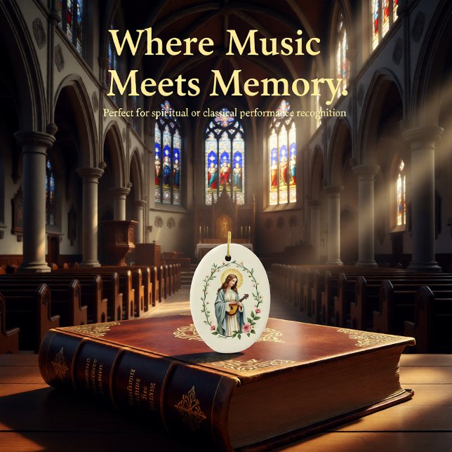 St Cecilia God's Peace and Blessings Scripture Ceramic Tree Decoration (Creator Uploaded)