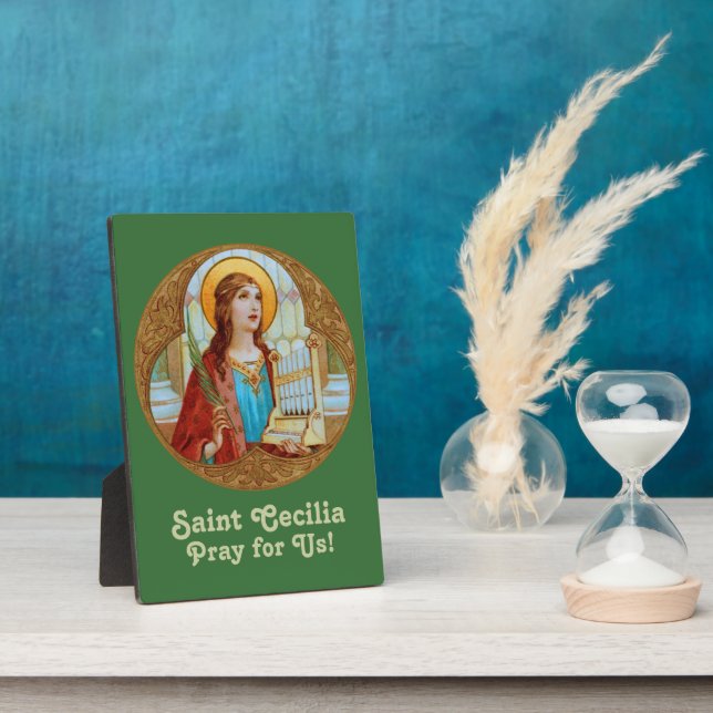 St. Cecilia of Rome (BK 003) 5"x7" Plaque (Side)