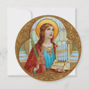 St. Cecilia of Rome (BK 003) Blank Greeting Card