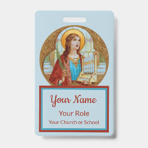 St. Cecilia of Rome (BK 003) ID Badge
