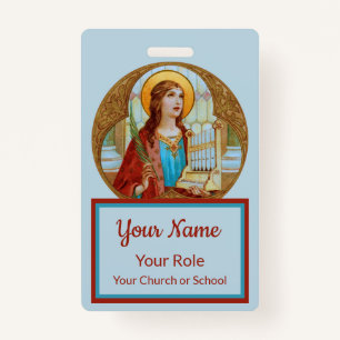 St. Cecilia of Rome (BK 003) ID Badge