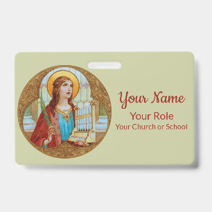 St. Cecilia of Rome (BK 003) ID Badge