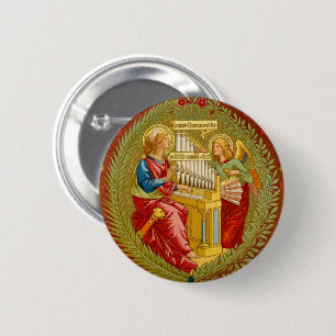 St. Cecilia of Rome (SNV 36) 6 Cm Round Badge
