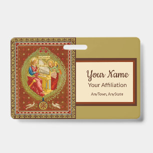 St. Cecilia of Rome (SNV 36, Style 1) Badge ID Badge