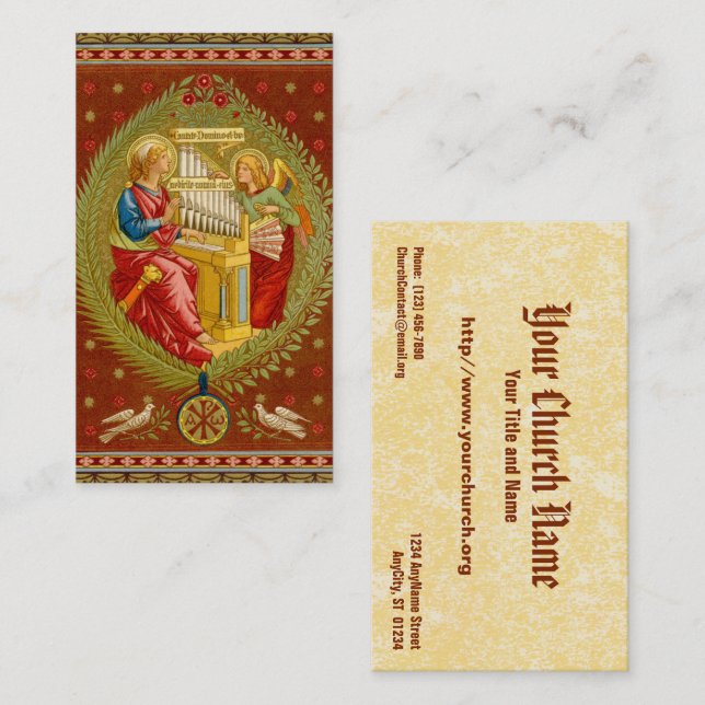St. Cecilia of Rome (SNV 36, Style 2) Business Card (Front/Back)
