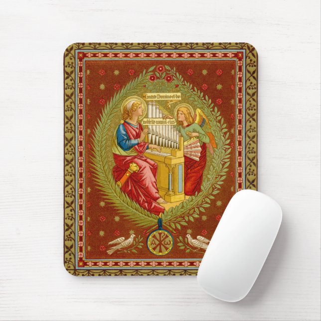 St. Cecilia of Rome (SNV 36) Vertical Mouse Pad (With Mouse)