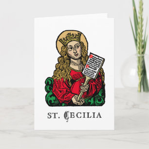 St. Cecilia with Hymn Board (Nuremberg) Greeting Card