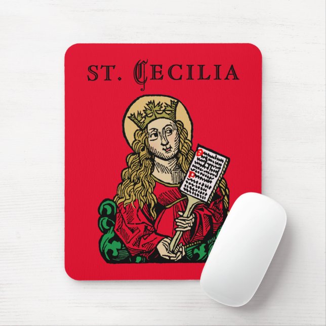 St. Cecilia with Hymn Board (Nuremberg) Mouse Pad (With Mouse)