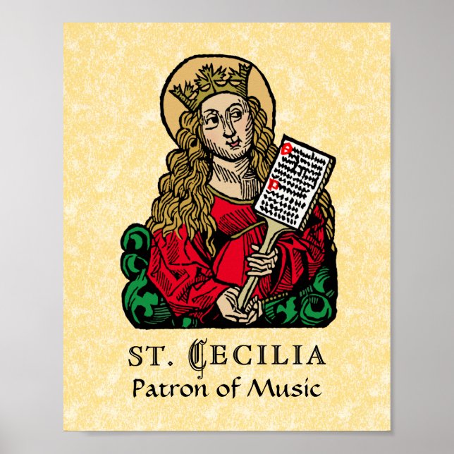 St. Cecilia with Hymn Board (Nuremberg) Poster (Front)