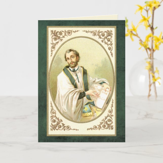 St. César de Bus (SLE 001) Blank Greeting Card (Yellow Flower)