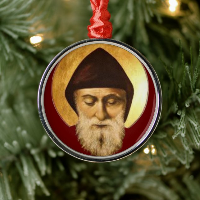 St. Charbel Makhlouf Metal Tree Decoration (Tree)