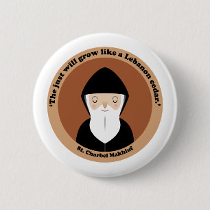 St. Charbel Makhluf 6 Cm Round Badge