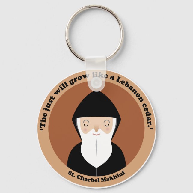 St. Charbel Makhluf Key Ring (Front)