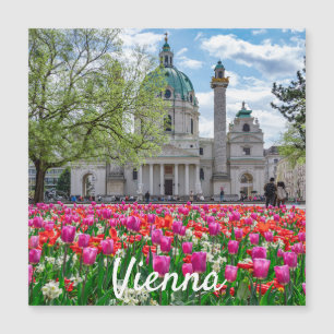 St. Charles Church in spring in Vienna, Austria Ma