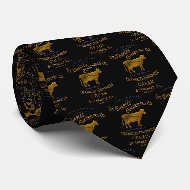 St Charles Illinois DAIRY COW MILK CREAM 1899 Tie (Rolled)