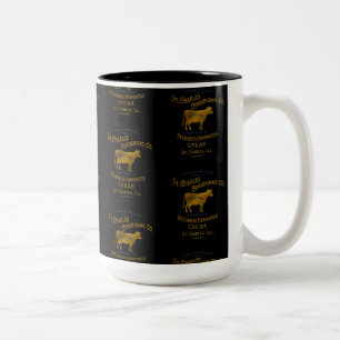 St Charles Illinois DAIRY COW MILK CREAM 1899 Two-Tone Coffee Mug