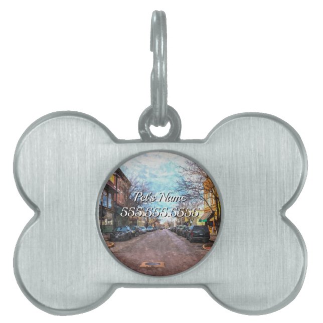 St Charles Main St Painterly Pet ID Tag (Front)