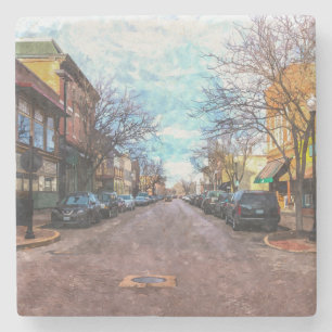St Charles Main St Painterly Stone Coaster